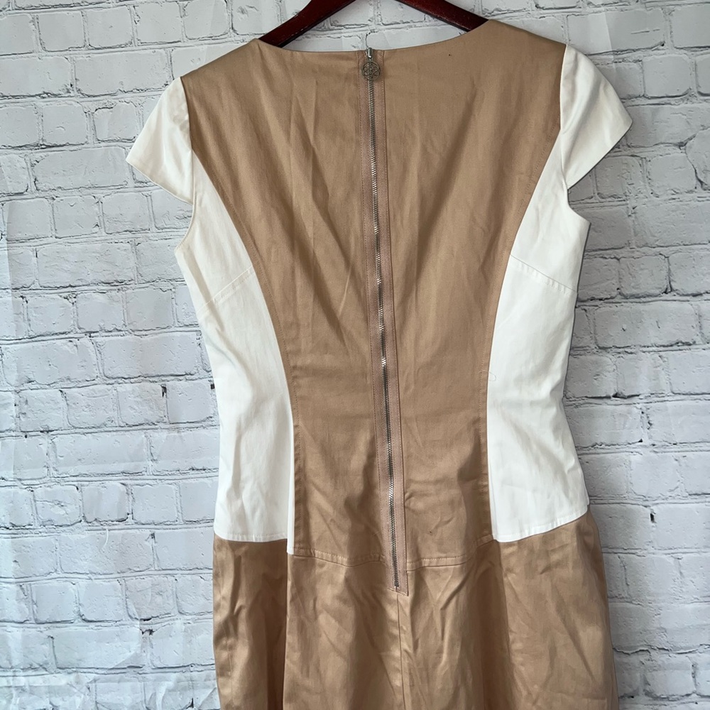 Antonio Melani Tan & White sleeveless dress size 6 - Picture 13 of 16